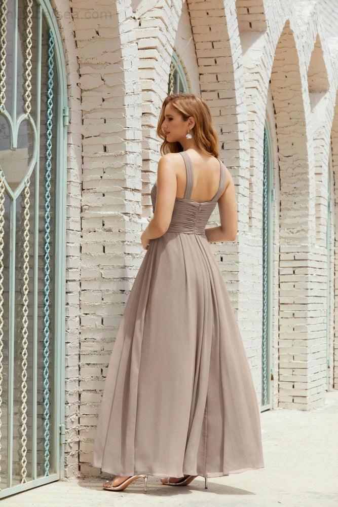 Halter Bridesmaid Dresses Formal Cocktail Prom Gown 28015 (ZD16956)