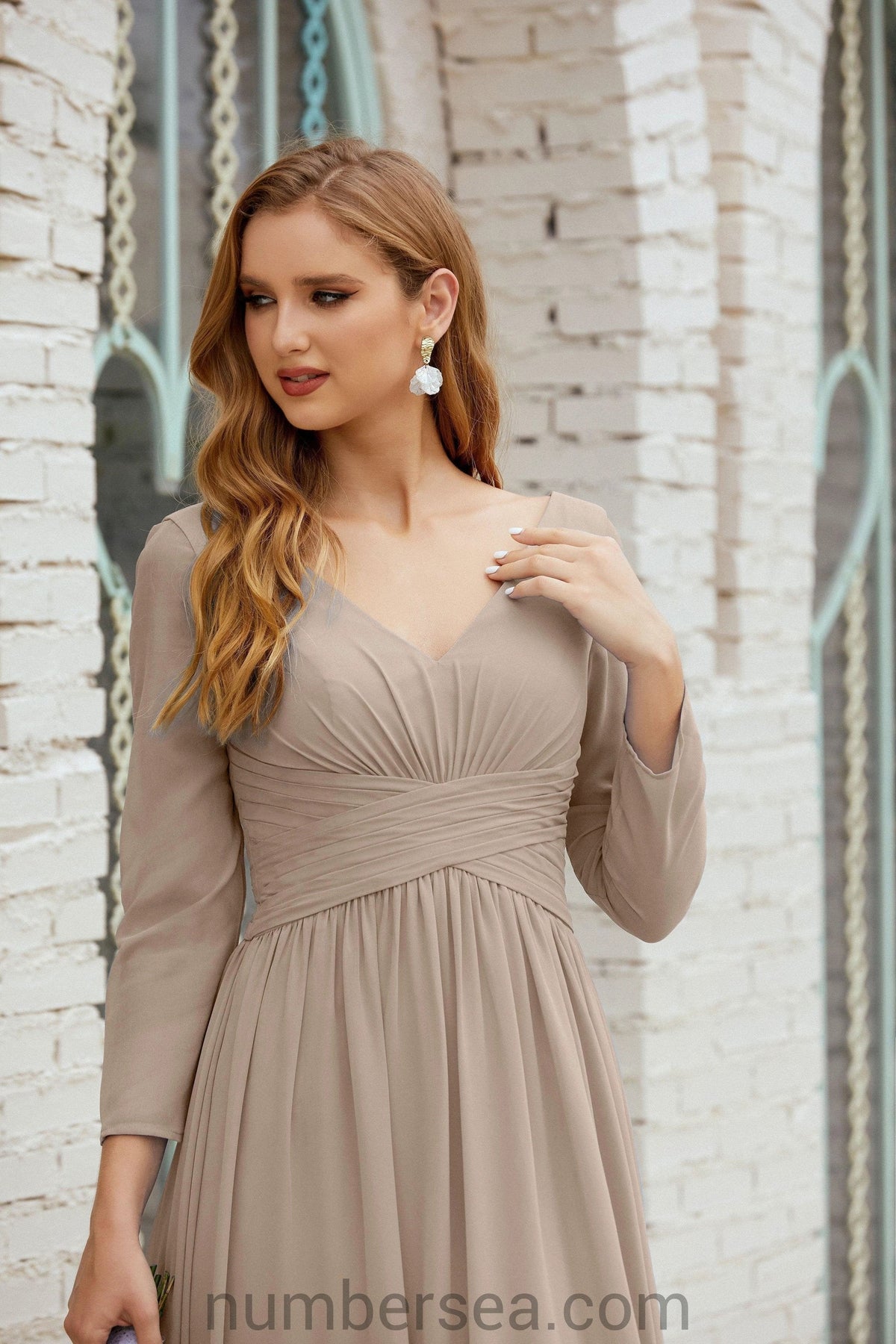 Numbersea Bridesmaid Dress Chiffon Formal Party Dress Evening Dress 28016 by numbersea