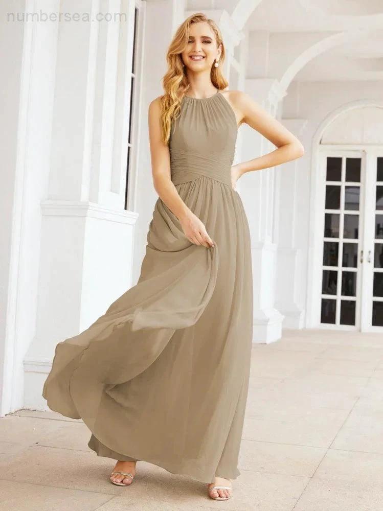 ZapDress Sleeveless Bridesmaid Dresses Long Prom Gown Zipper with Keyhole Back 28056 (ZD17040)