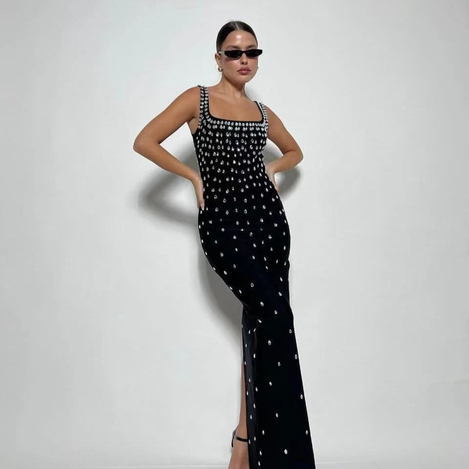 Sexy Backless Crystal Bandage Prom Dress for Party - VelvetHem