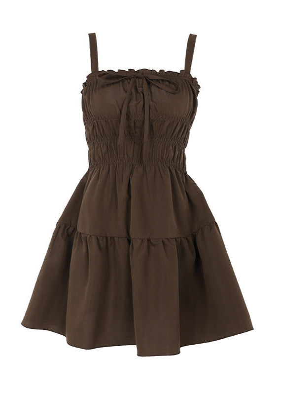 Savannah Smocked TieRed Mini Dress