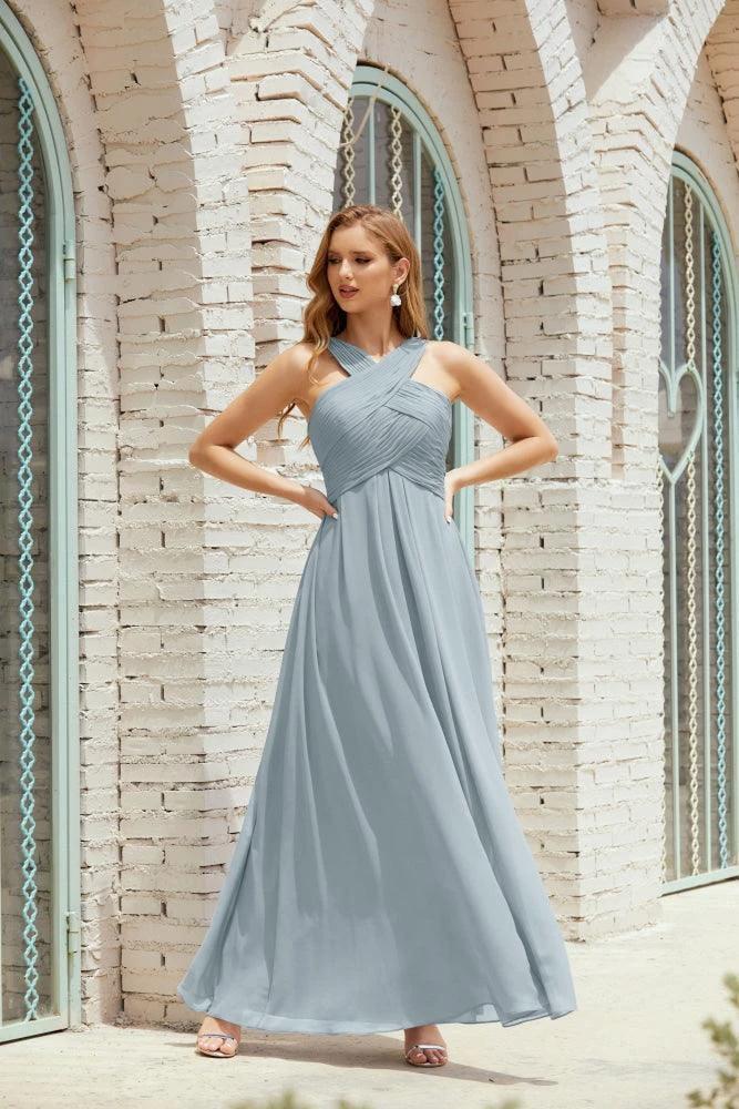 Halter Bridesmaid Dresses Formal Cocktail Prom Gown 28015 by numbersea