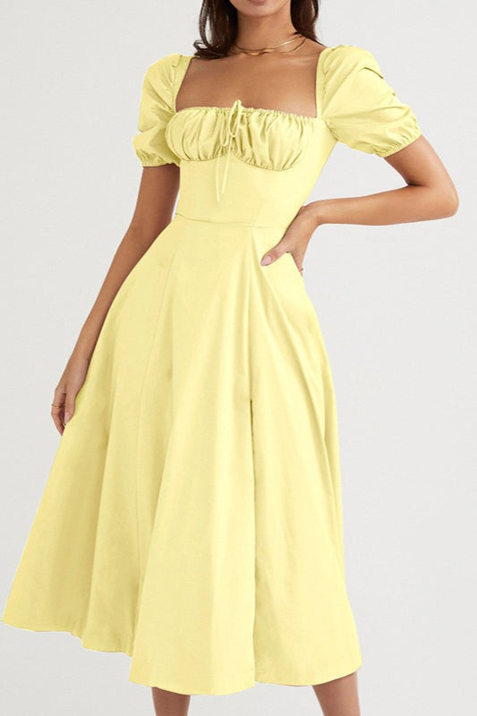 Tie Strap Split Hem Maxi Dress - View 14 | VelvetHem