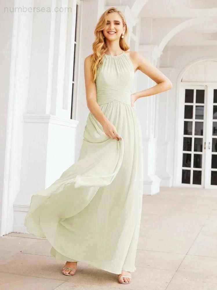 ZapDress Sleeveless Bridesmaid Dresses Long Prom Gown Zipper with Keyhole Back 28056 (ZD17040)