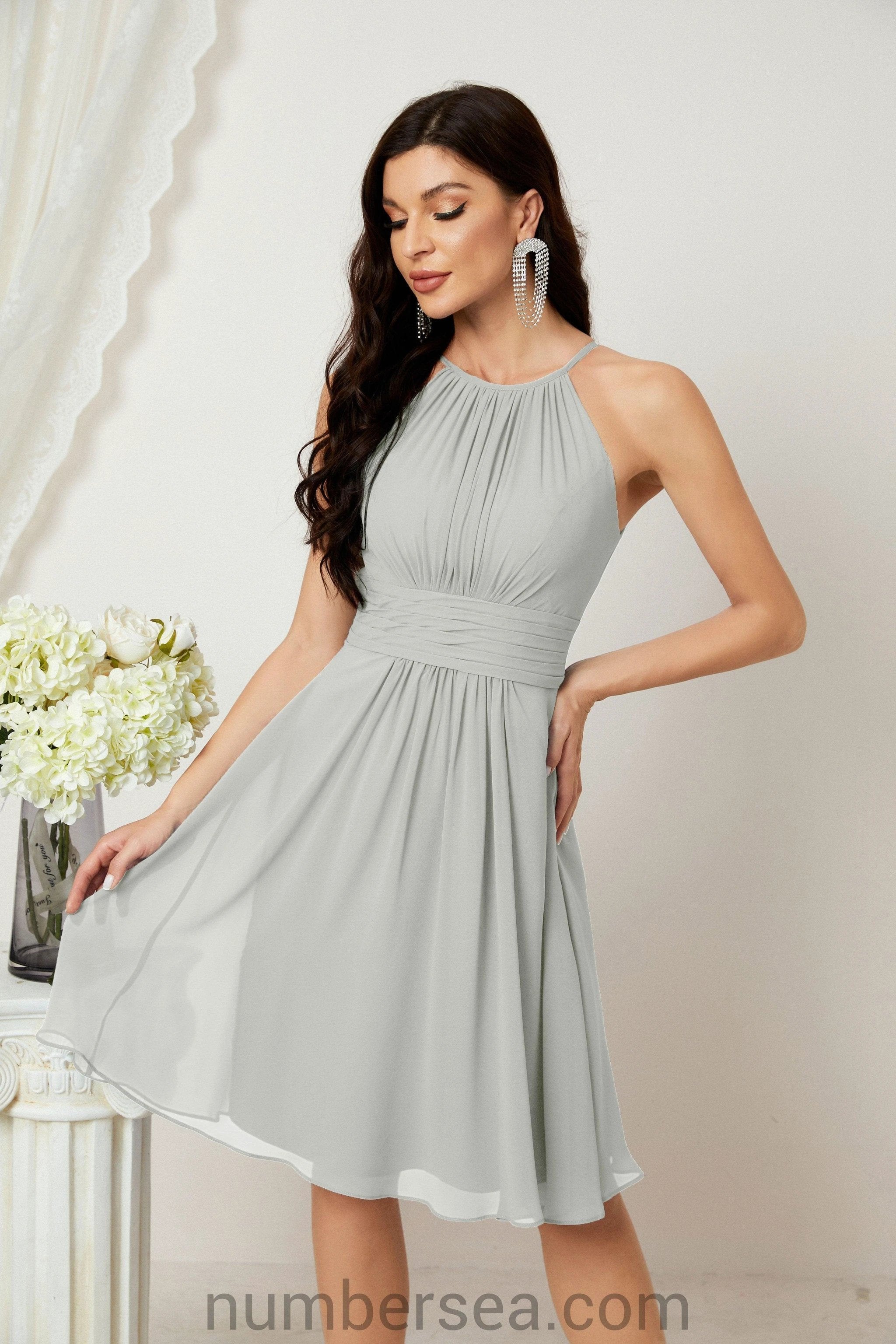 Halter Homecoming Dresses Formal Evening Party Cocktail Dress 28011 Clearance sale (ZD16954)