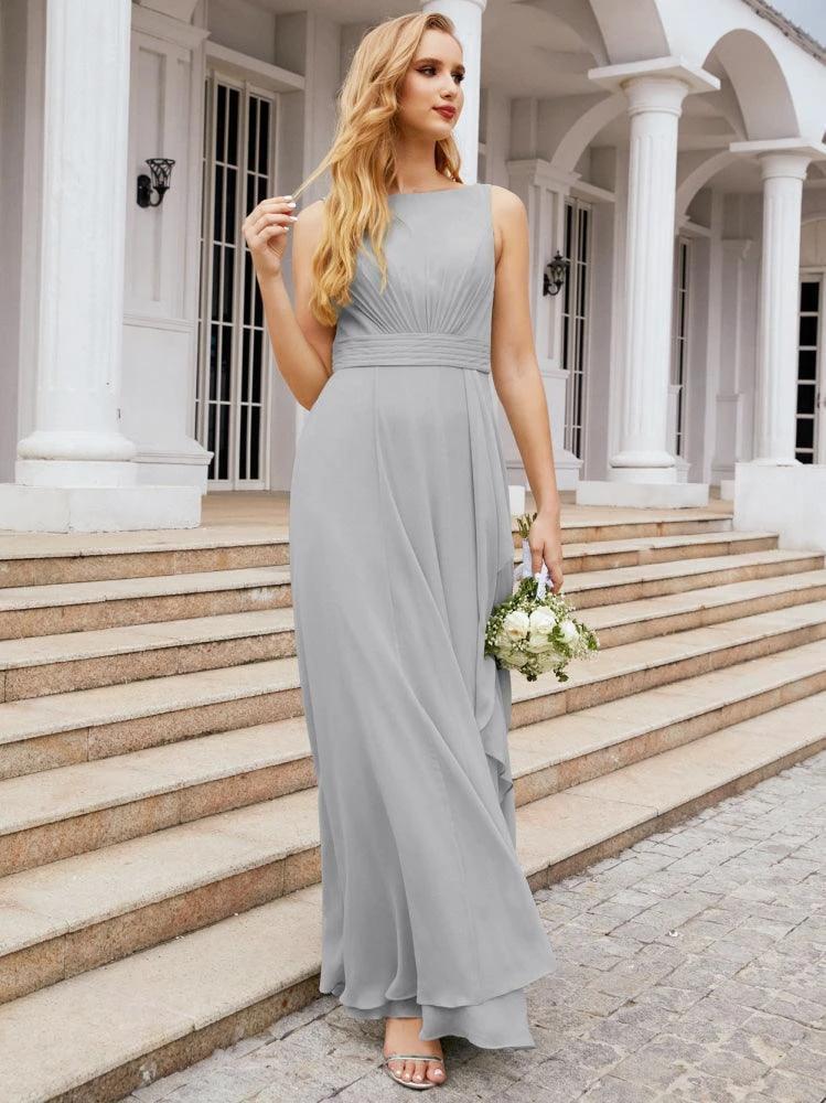 Numbersea Bridesmaid Dresses for Wedding Ruffles Long Formal Prom Gowns 28039 by numbersea
