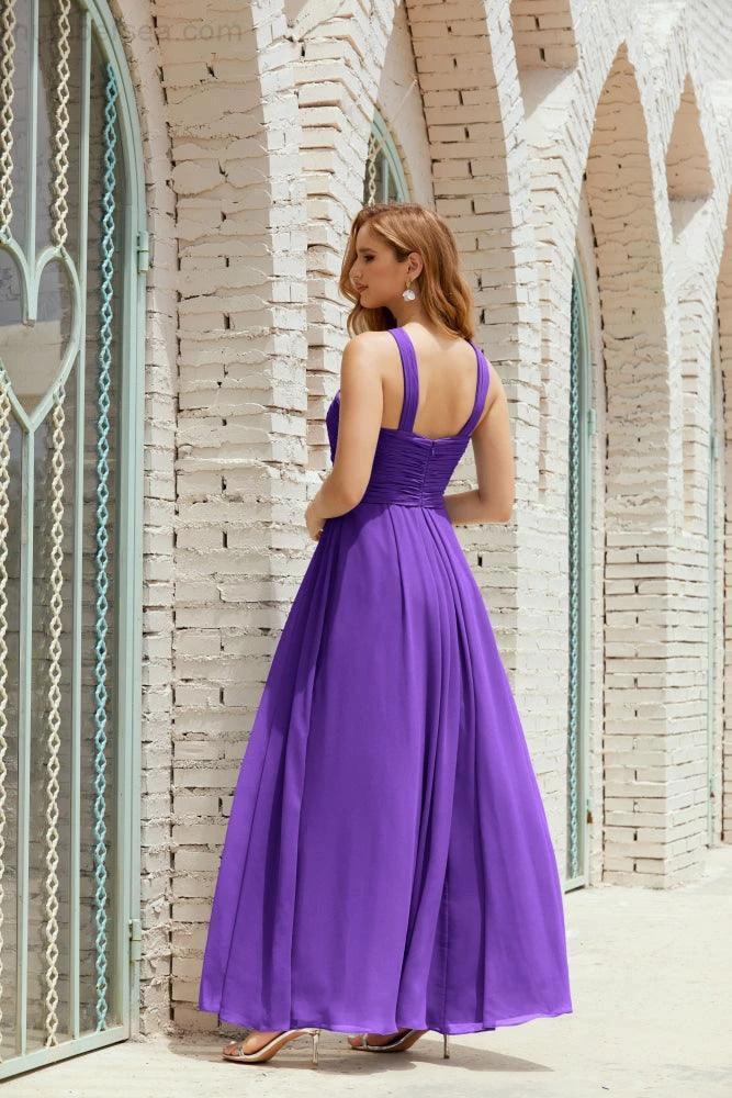 Halter Bridesmaid Dresses Formal Cocktail Prom Gown 28015 (ZD16956)