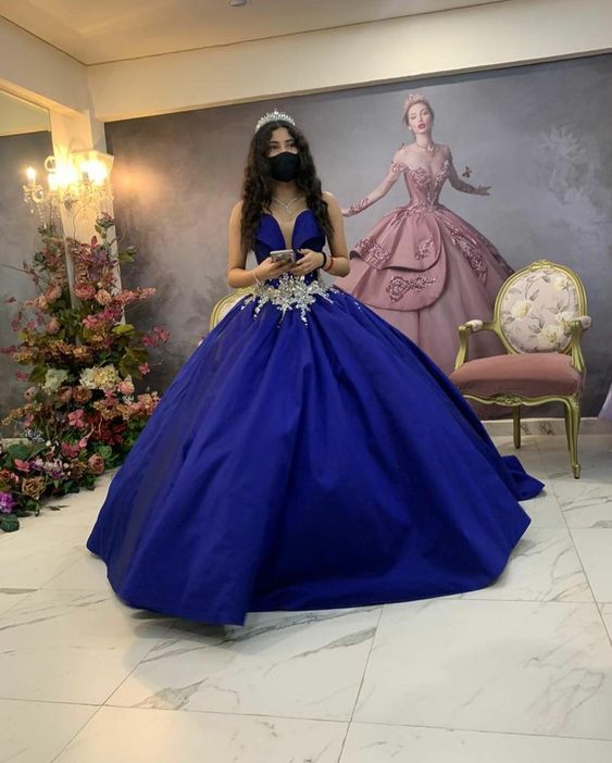 Blue Tulle Sweet 16 Dress Quinceanera dresses - VelvetHem