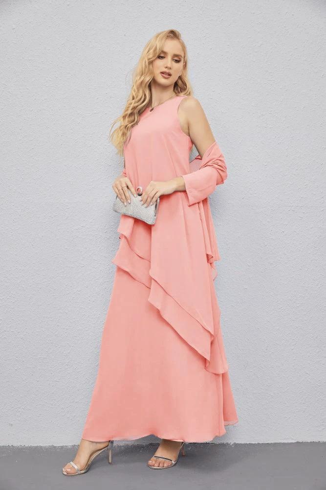 Mother of Bride Dresses with Open Front Lightweight Cardigan Formal Prom Gown 28081 by numbersea