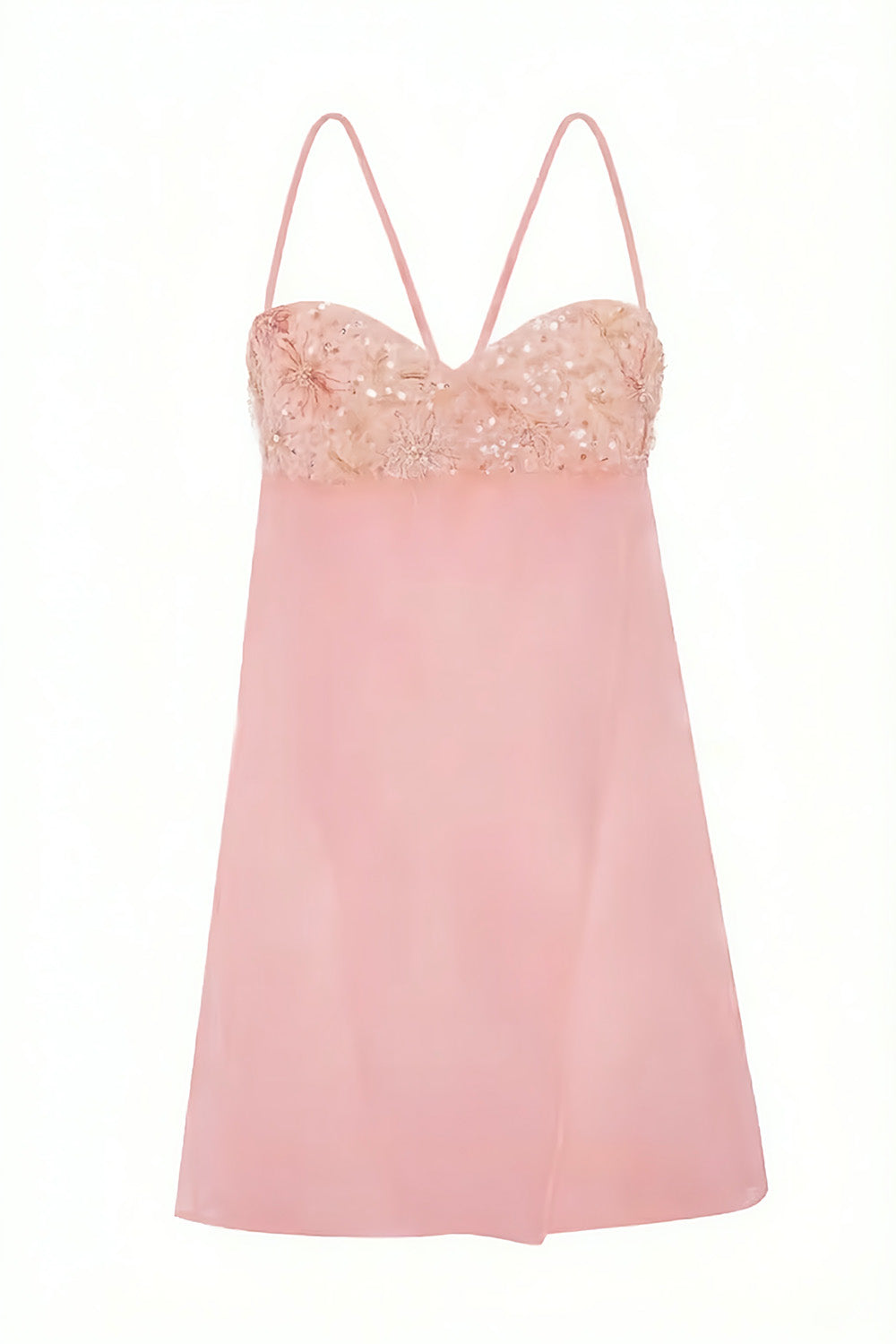 Cute A Line Spaghetti Straps Light Yellow Short Homecoming Dress with Embroidery
