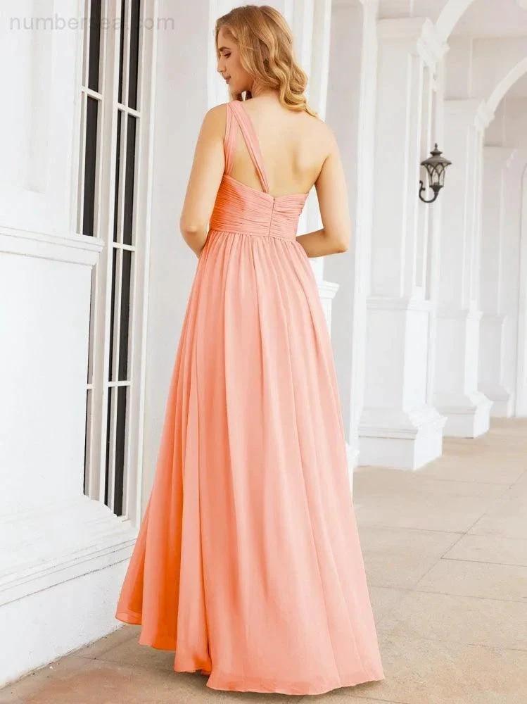 ZapDress One Shoulder Bridesmaid Dresses Long Maxi Formal Evening Party Prom Gowns 28061 (ZD17044)