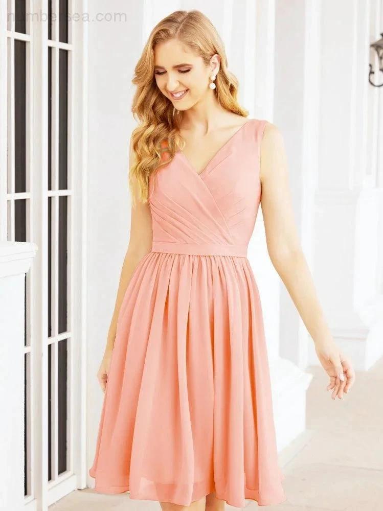 ZapDress Homecoming Dresses Knee Length Skirt V Back 28062 (ZD16943)