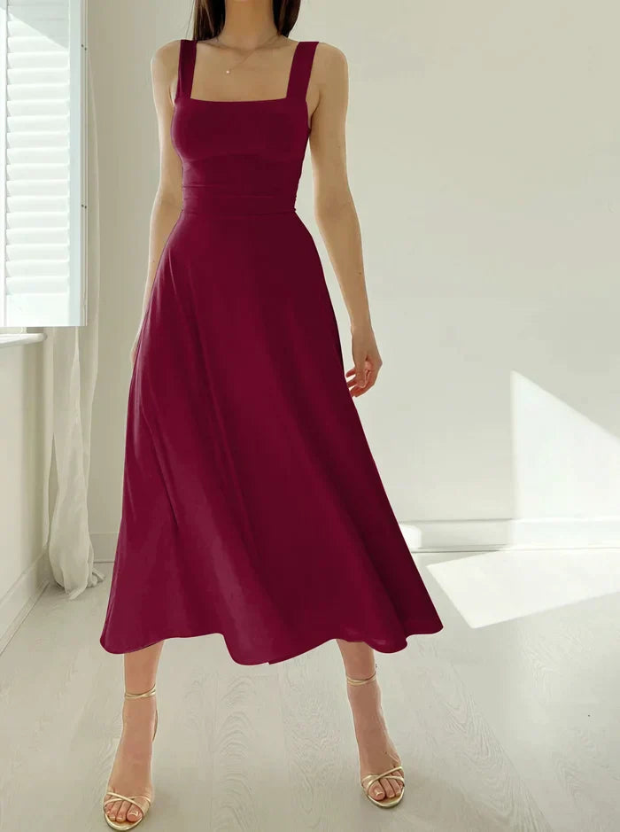 Johana Aesthetic Stylish Midi Dress Elevated Occasion Wear