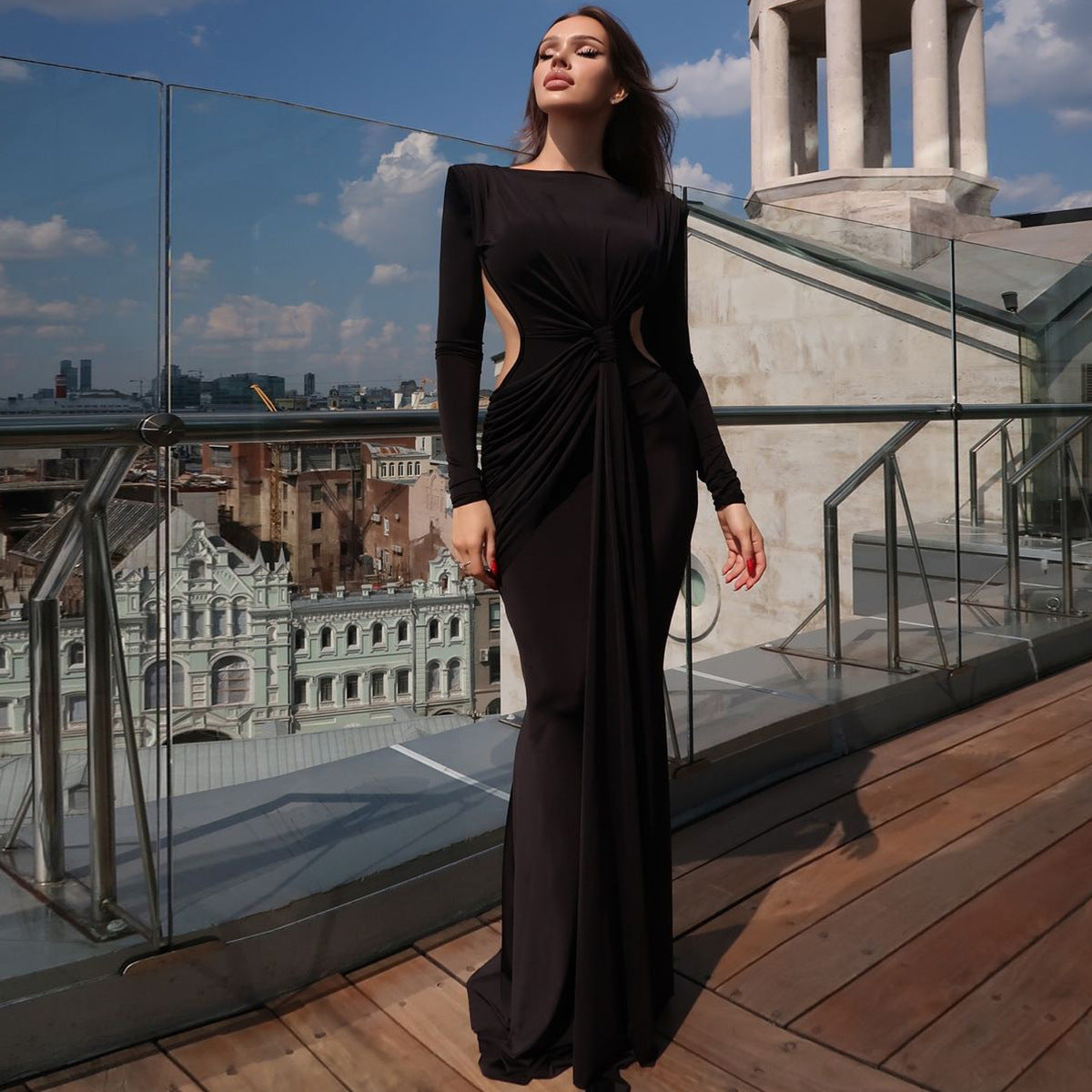 Gracing Date Bodycon Dress Black
