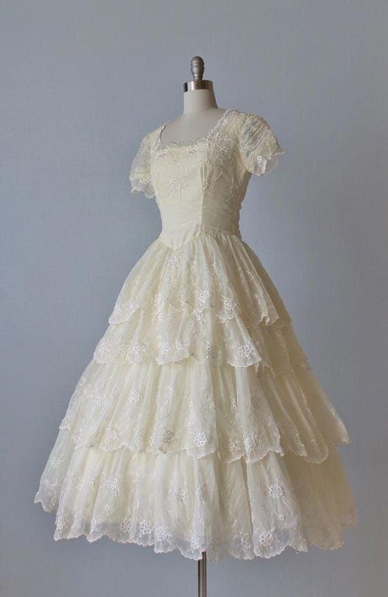 Vintage A-Line Short Prom Dress Chic Evening Gown with Sleeve