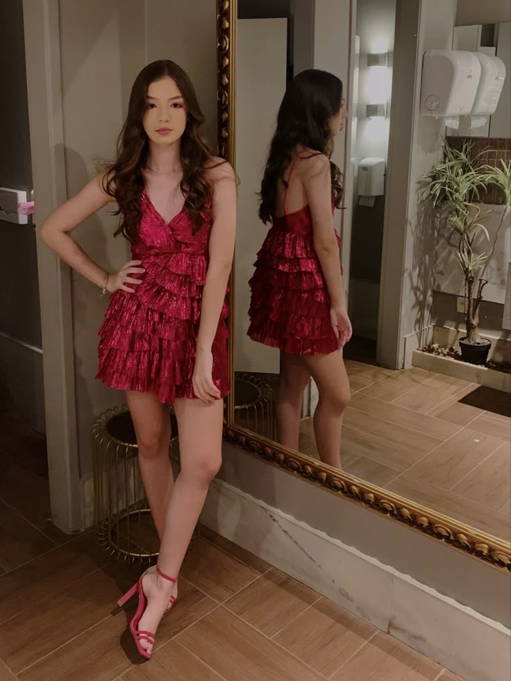 Red Short Prom Evening Dress Homecoming Dress Short Party Dress - VelvetHem