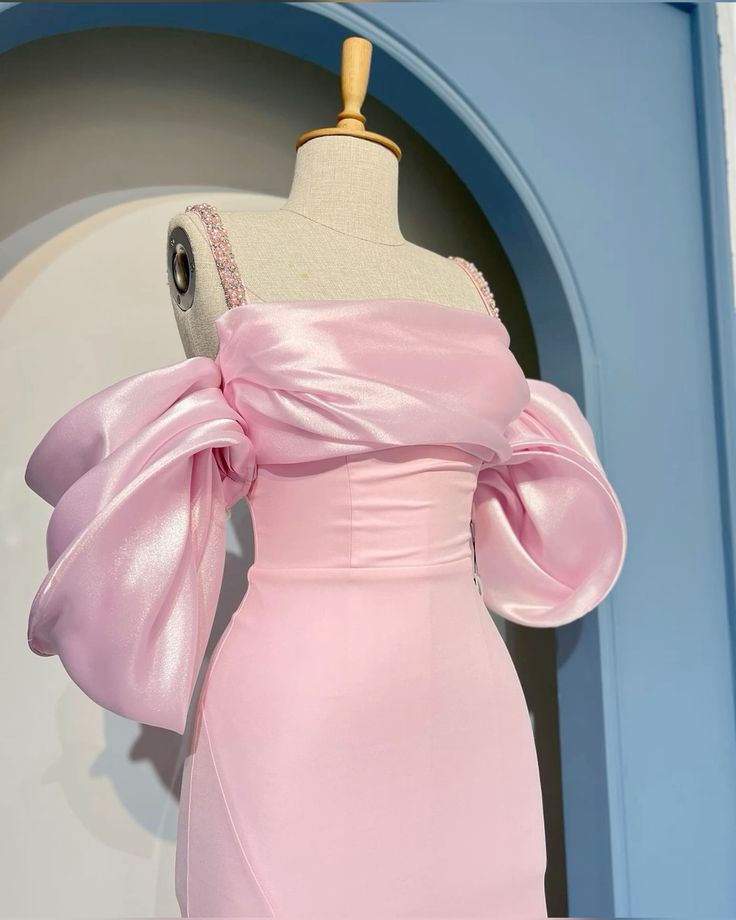 Pink Prom Dress Elegant Fashion Party Dress With Split - View 2 | VelvetHem
