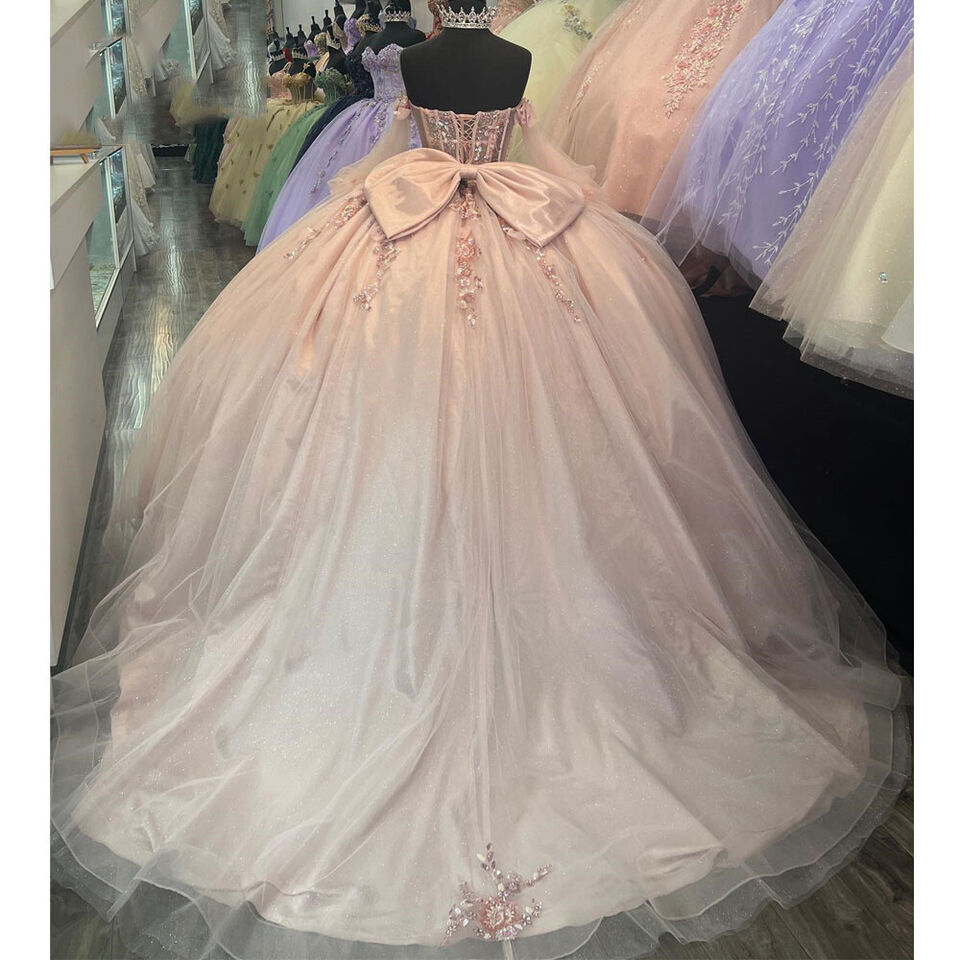 Quinceanera Dresses Off Shoulder Birthday Party Prom Ball Gown Sweet 15 16 - VelvetHem