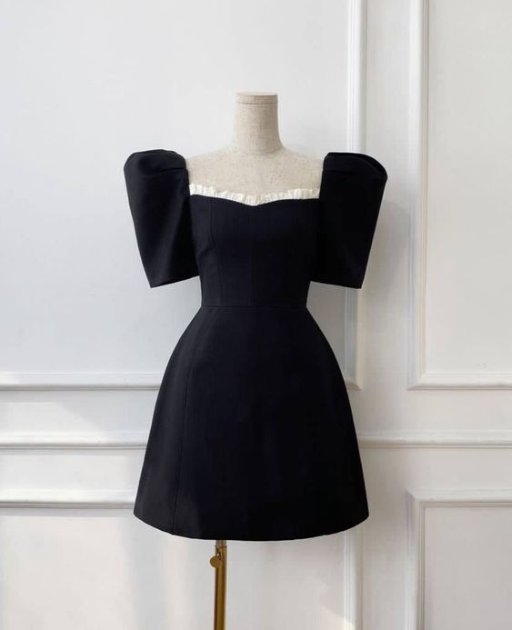 Cute black short prom dress,black hoco dress fg6257 - VelvetHem