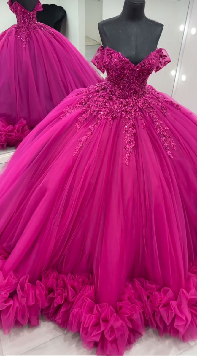 Design Princess Quinceanera Dresses Tiered Ruffles Appliques Sweet 16 Ball Gowns - VelvetHem