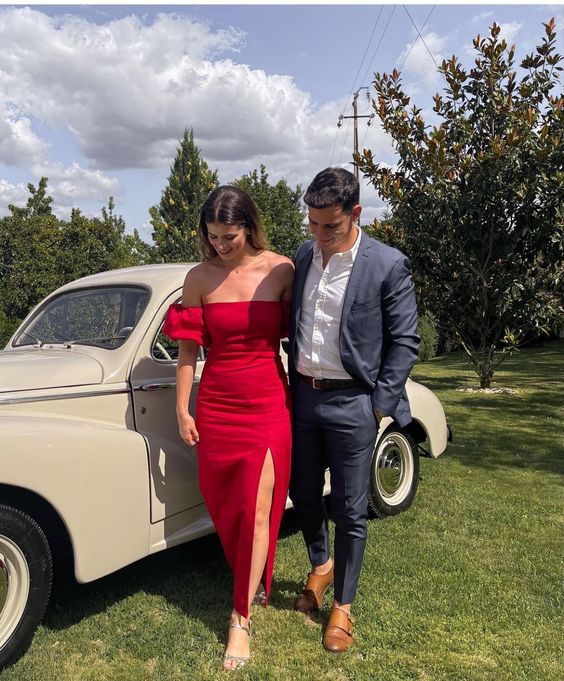 Red strapless sexy party prom evening dress - VelvetHem