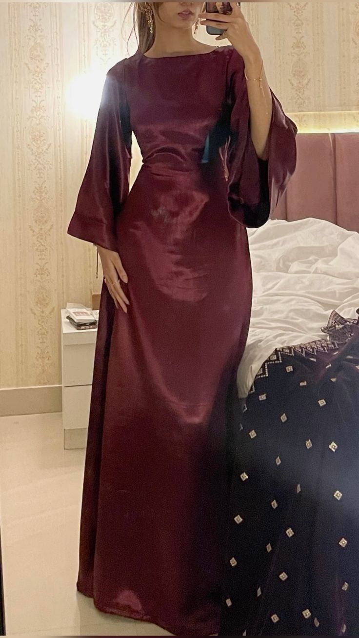 Burgundy Formal Dress Long Evening Party Dresses - VelvetHem
