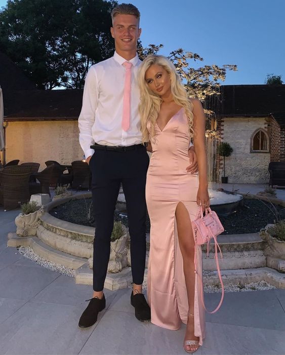 Elegant Pink Classy Long Party Dress Wedding Guest Dress - VelvetHem