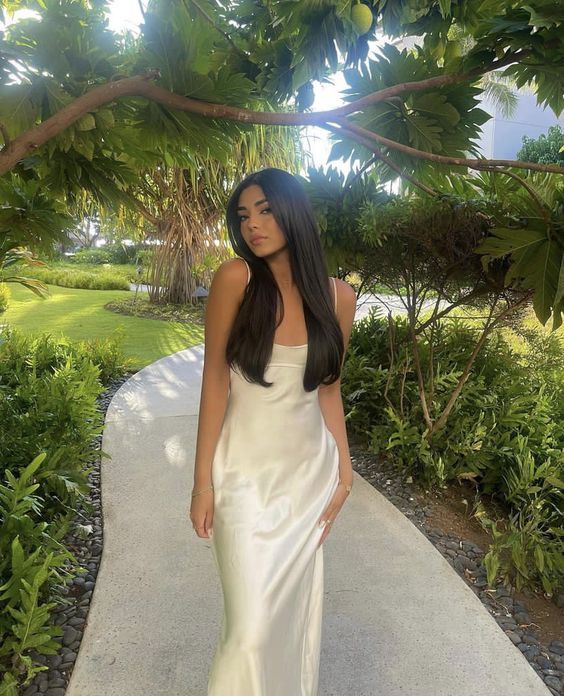 Sexy Mermaid Spaghetti Straps White Long Prom Dress - VelvetHem