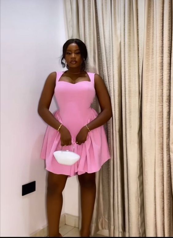 Pink Short Party Dress Homecoming Dresses fg6288 - VelvetHem