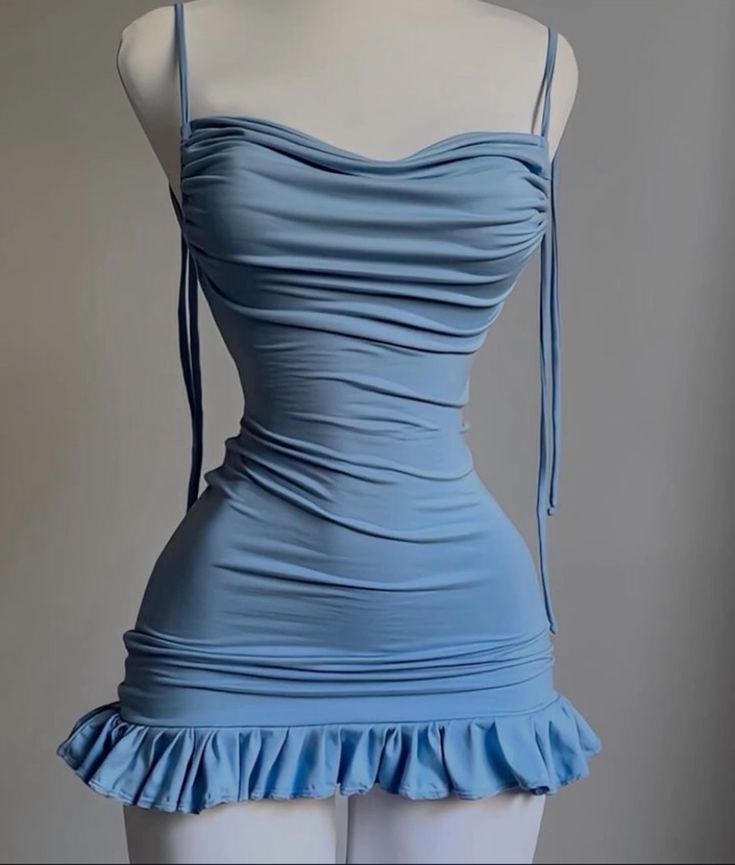 Simple Straps Black/Blue Short Backless Homecoming Dresses fg6634 - VelvetHem