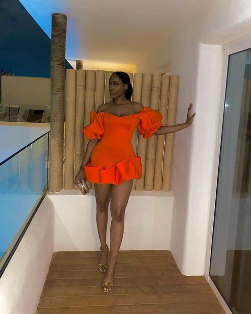 Orange Short Homecoming Dress,Sheath Party Dress - VelvetHem