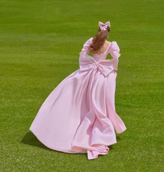 A line Long Sleeves Pink Satin Long Prom Dress Party Dresses fg6696 - VelvetHem
