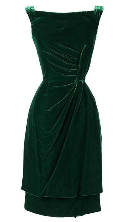 Green Velvet Short Homecoming Dress - VelvetHem