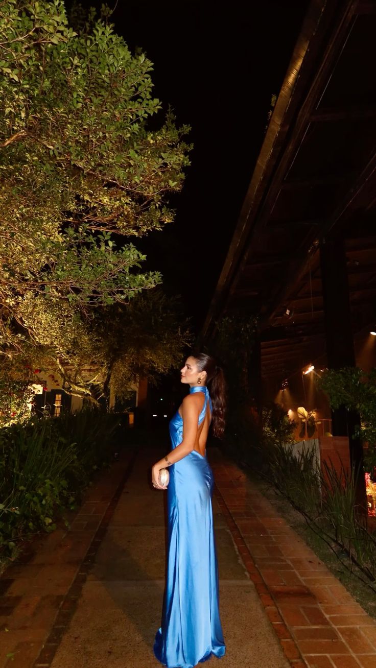 Sexy Sheath Blue Evening Gown Prom Party Dresses fg6388 - View 3 | VelvetHem