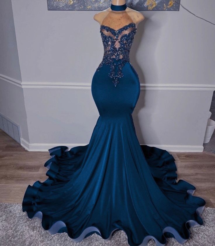 Evening Gown For Women Beading Mermaid Birthday Party Dresses fg6081 - VelvetHem