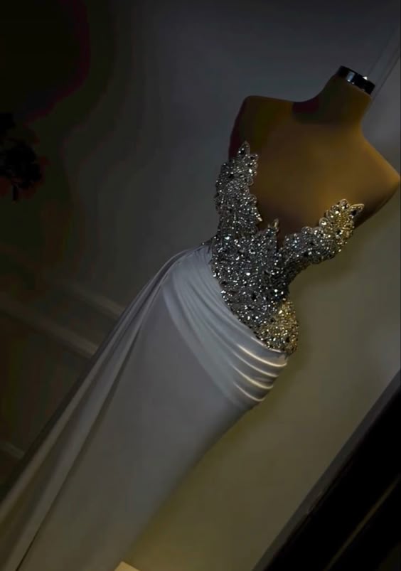 Sheath sexy white dress with diamond evening Dress fg6777 - View 2 | VelvetHem