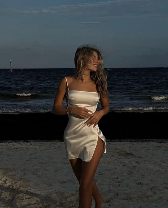 Simple White Short Satin Homecoming Gown Party Dress fg6473 - View 2 | VelvetHem