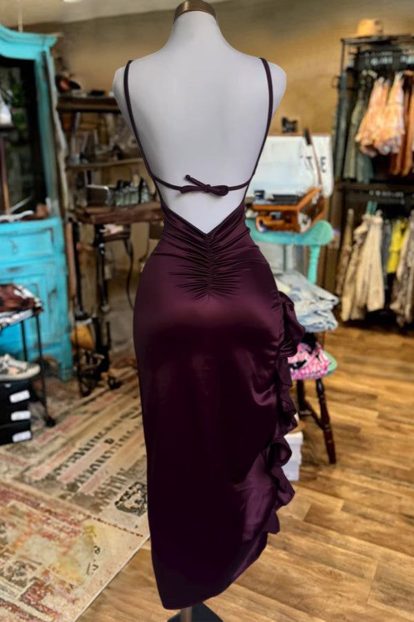 Sexy Women Bodycon Long Dress Backless Strapless Ruffles Party Elegant Evening Dresses fg6662 - View 2 | VelvetHem