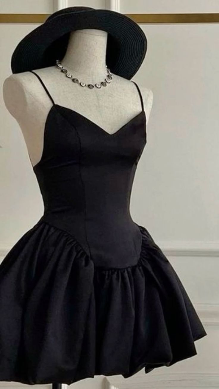 Simple A line Short Birthday Dress Satin Straps Homecoming Dresses fg6621 - View 3 | VelvetHem