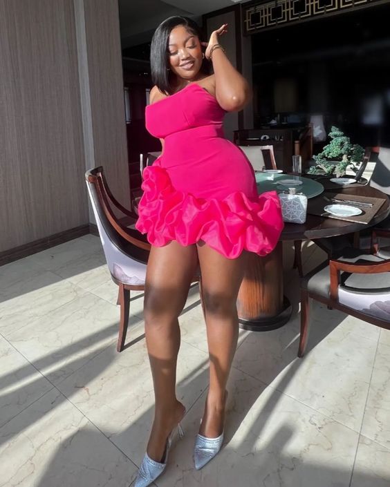 Hot Pink Short Party Gown Homecoming Dresses fg6330 - View 3 | VelvetHem