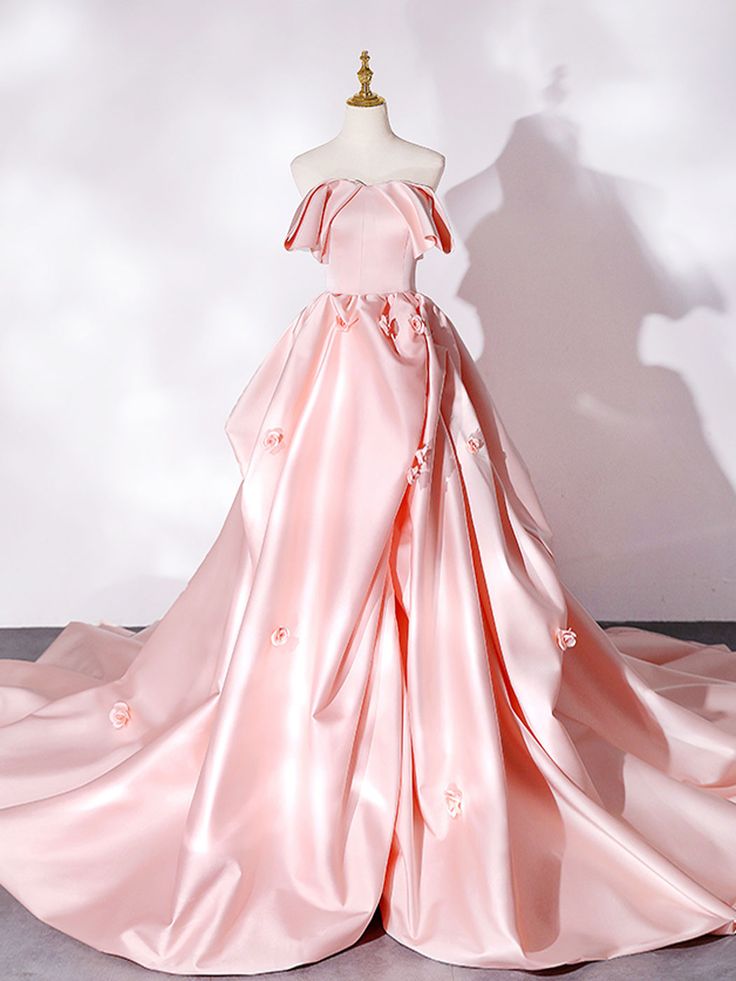 Sweep Train Satin Long Prom Dress, Formal Evening Dresses fg6500 - View 2 | VelvetHem