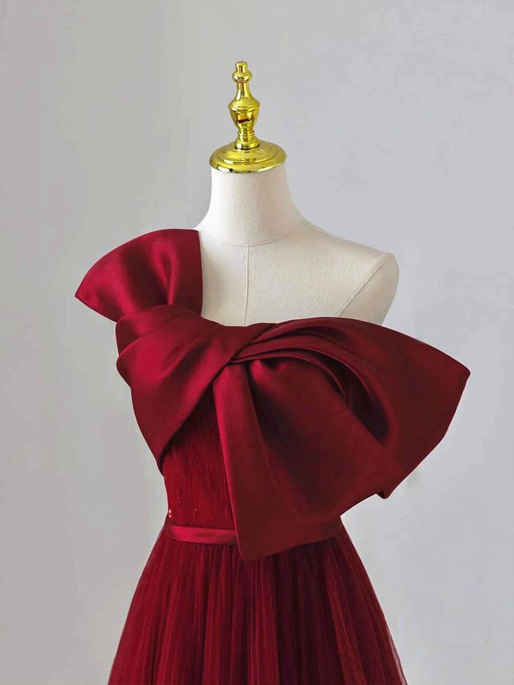 Satin and Tulle A-line Simple Prom Dress, Floor Length Party Dress fg6352 - View 2 | VelvetHem