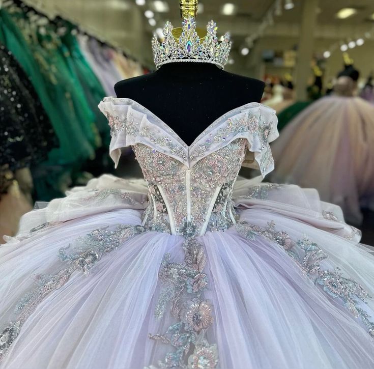 Quinceanera Dress Lace Applique Sequins Beading Mexican Sweet 16 Vestidos De XV 15 Anos Ball Gowns fg6581 - View 2 | VelvetHem