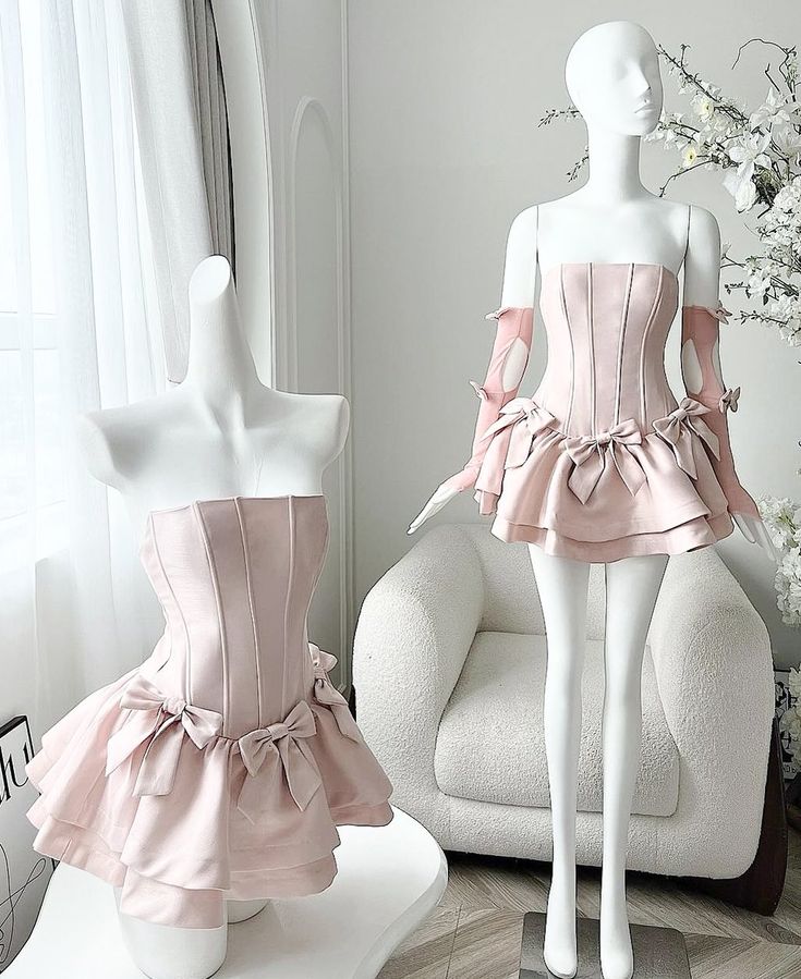 Simple Strapless Sleeveless Satin A-Line Mini Homecoming Dress fg6041 - View 2 | VelvetHem