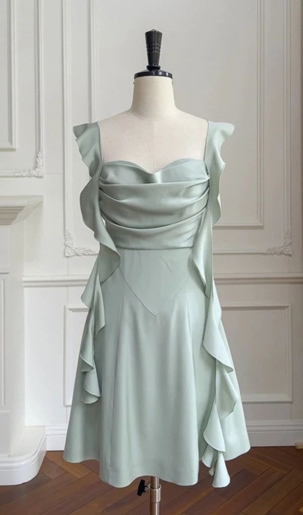 Sage Green Party Dress Short Prom Dress fg6030 - View 2 | VelvetHem