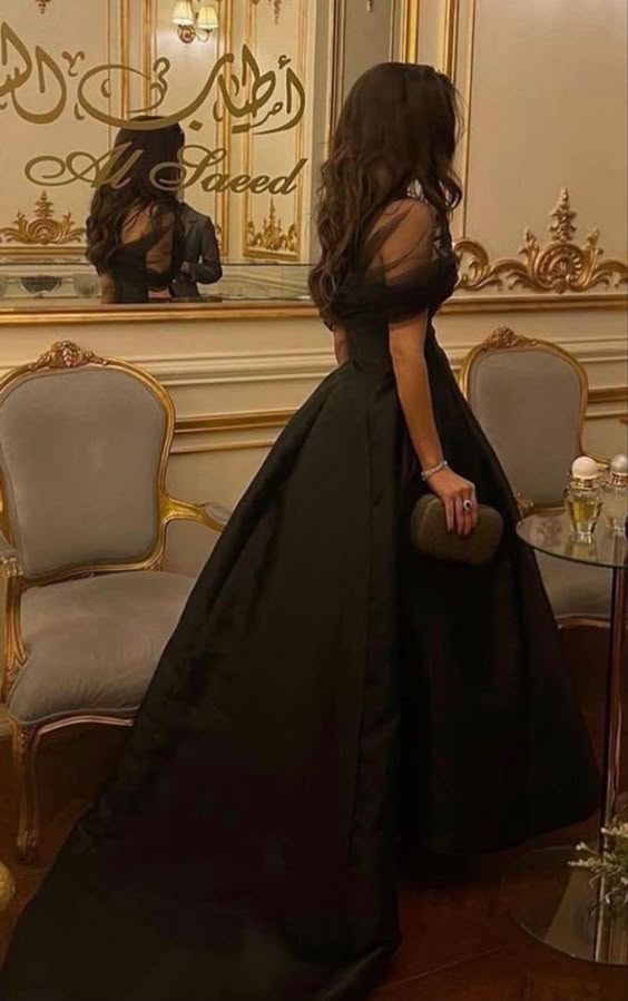 Vintage Black High Low Prom Dresses Ball Gown Long Satin Simple Evening Gowns Off Shoulder Elegant Women Special Occasion Dress fg6496 - VelvetHem