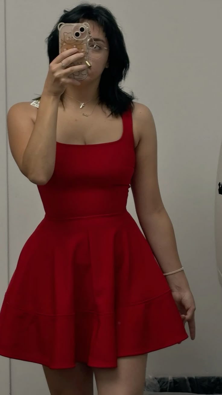 A Line Red Short Evening Dress Homecoming Dress Short Party Dress - VelvetHem