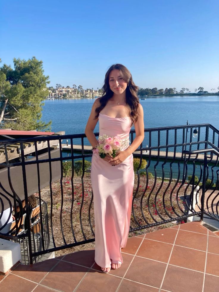 Elegant Pink Evening Dresses Prom Formal Dress for Women