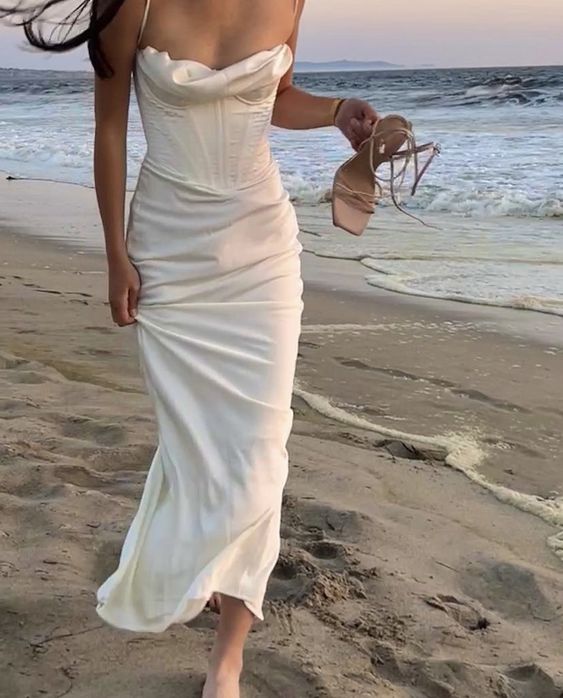 Sexy Spaghetti Straps Mermaid Long Evening Prom Dress