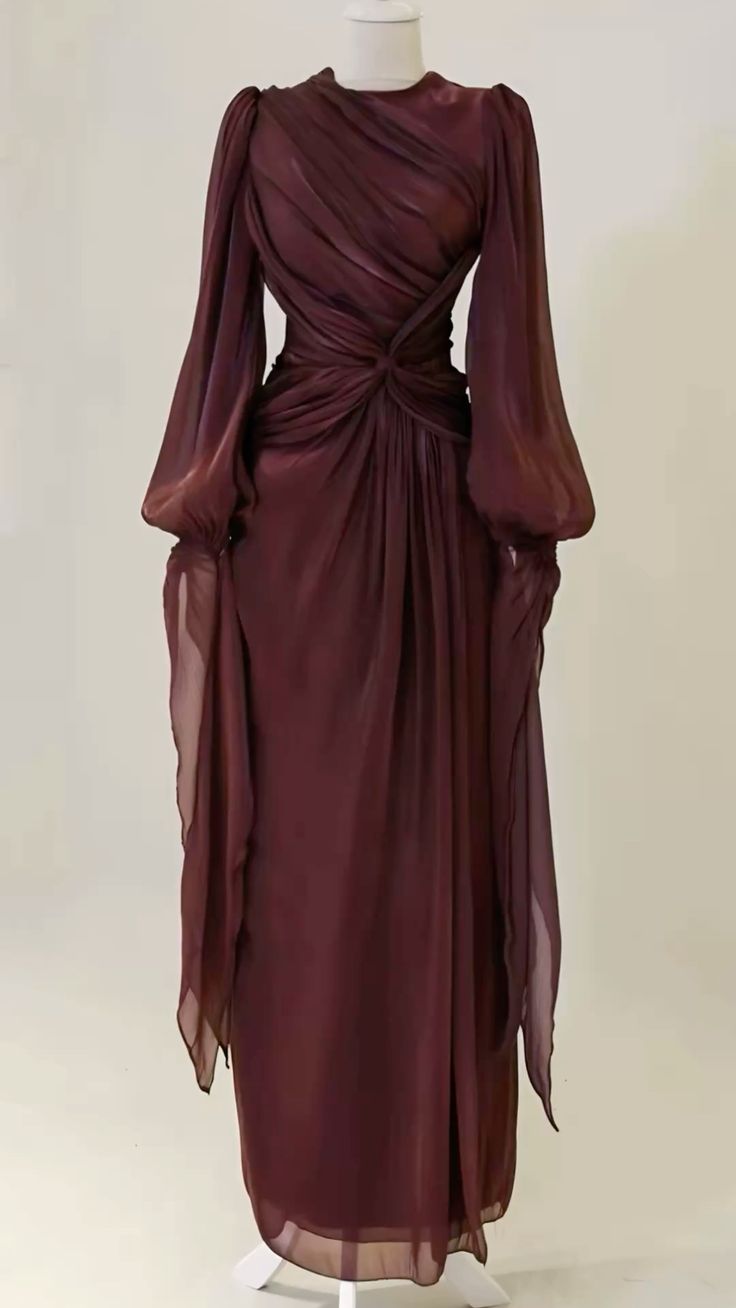 Burgundy Evening Dresses A Line Long Prom Gowns - VelvetHem